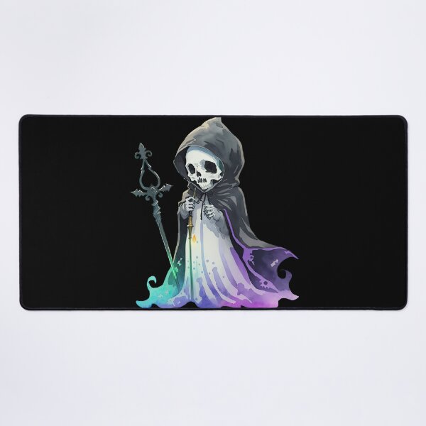 Item preview, Skeleton in Hooded Suit with Scepter designed and sold by pixclipart.
