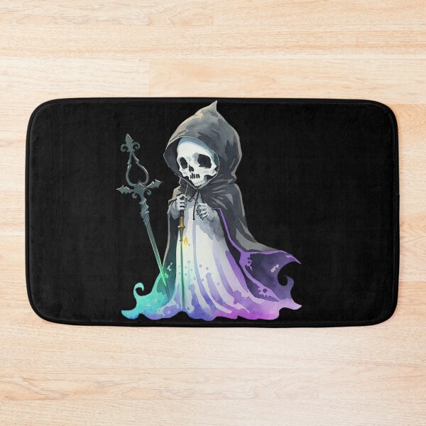 Item preview, Skeleton in Hooded Suit with Scepter designed and sold by pixclipart.