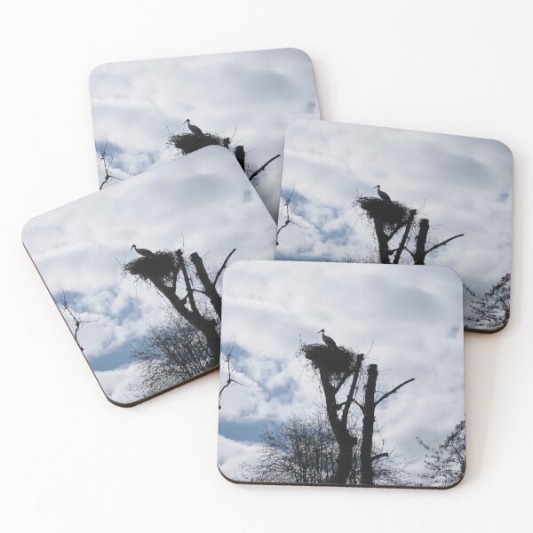 Item preview, Stork in backlighting on its nest designed and sold by Syr'photographies.