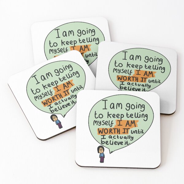 Item preview, I am going to keep telling myself I AM WORTH IT until I believe it  designed and sold by JJJJdoodles.