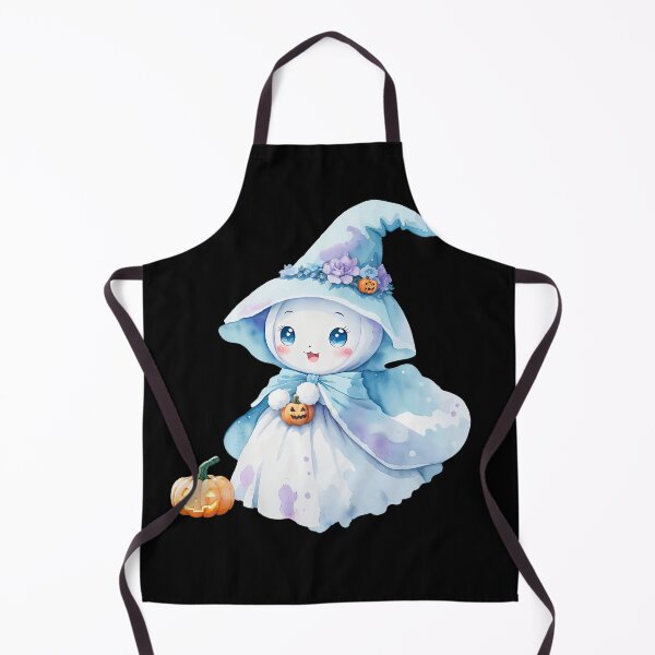 Item preview, Ghost in Blue Dress with Pumpkin Hat designed and sold by pixclipart.