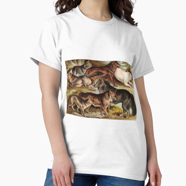 Item preview, Wolves Jackals Coyotes Vintage Chromolithograph by Hugh Craig Animal Lovers Gift designed and sold by ElegantTeaTime.