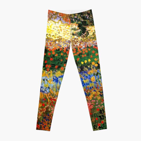 Van Gogh - Flower Garden, famous painting Leggings