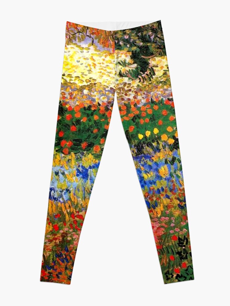Alternate view of Van Gogh - Flower Garden, famous painting Leggings