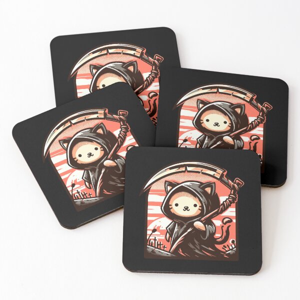 Item preview, Retro grim reaper cat designed and sold by TomFrontierArt.