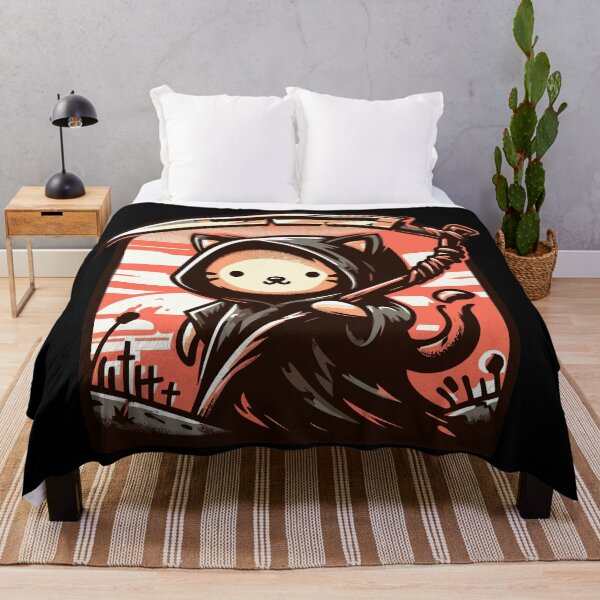 Item preview, Retro grim reaper cat designed and sold by TomFrontierArt.