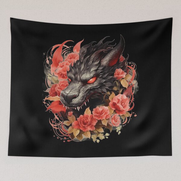 Item preview, Fantasy World Dragon Fantasy Dragon Dragon in Flowers designed and sold by AnnaMDesign.