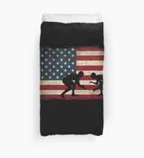 Amerikanische Flagge Wrestling Cool USA Wrestle Geschenk Bettbezug