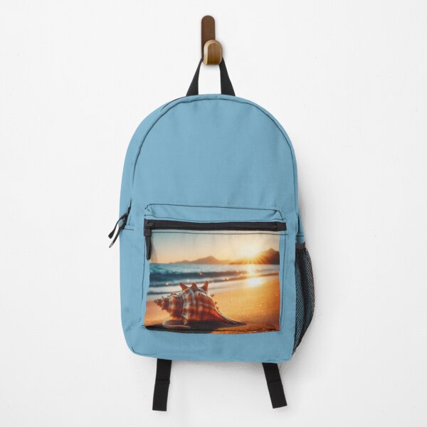 Item preview, Sea snail shell lying on the beach at sunset designed and sold by ART-POD-PL.