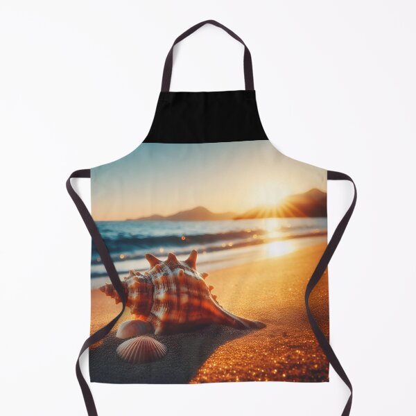 Item preview, Sea snail shell lying on the beach at sunset designed and sold by ART-POD-PL.