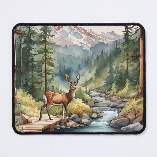 Item preview, Adventure Path - Deer with Creek designed and sold by Kodamaen.