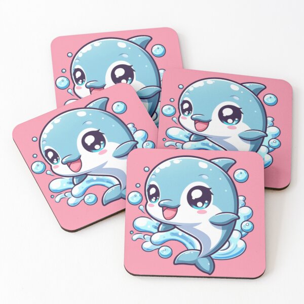 Item preview, Cute Anime Smiling Dolphin designed and sold by andydavistech.