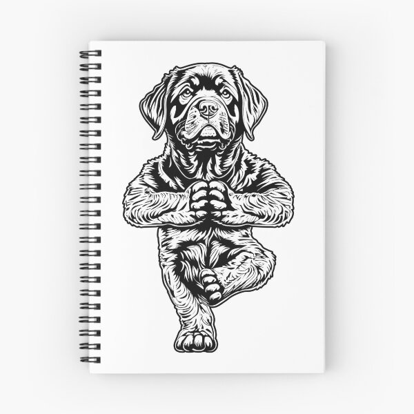 Item preview, Rottweiler Yoga Puppy Dog Funny Dogs Tree Pose Vrikshasana designed and sold by GrandeDuc.