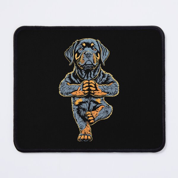 Item preview, Rottweiler Yoga Puppy Dog Funny Dogs Tree Pose Vrikshasana designed and sold by GrandeDuc.