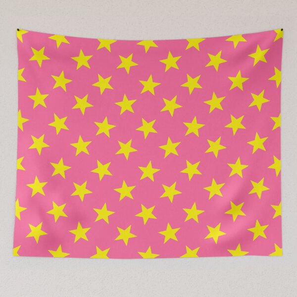 Item preview, Yellow stars on pink pattern designed and sold by tetibright.