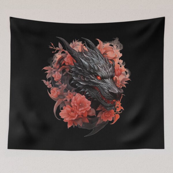 Item preview, Fantasy World Dragon Fantasy Dragon Dragon in Flowers designed and sold by AnnaMDesign.