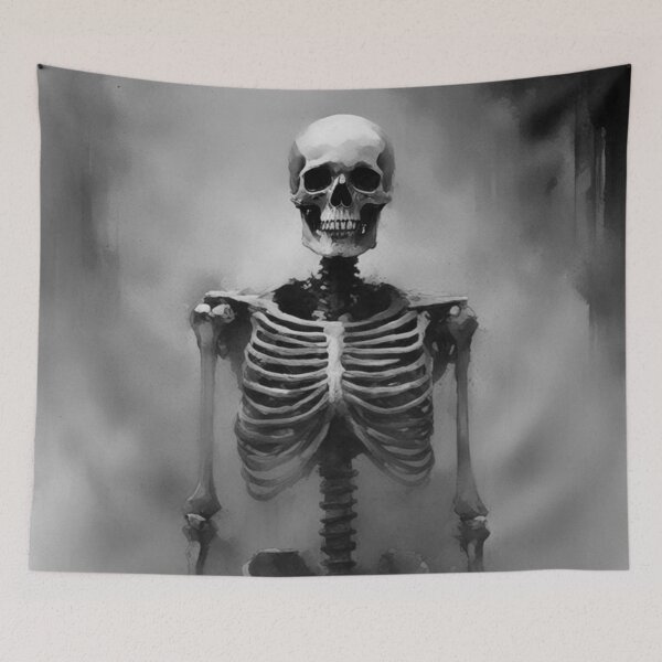 Item preview, Black and White Skeleton designed and sold by cr6zym1nd.