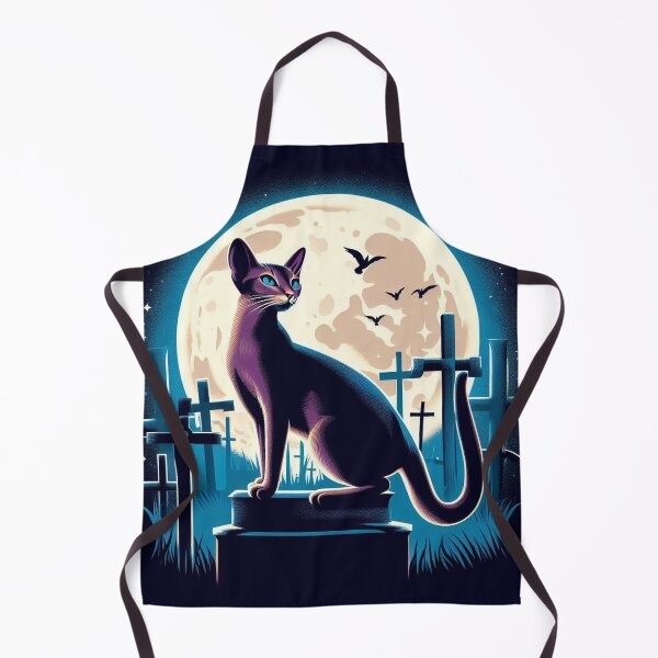Item preview, Moonlit Elegance Abyssinian Cat's Midnight Cemetery designed and sold by Wonderall.