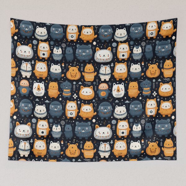 Item preview, Animals in spaces seamless patterns designed and sold by Paint U by Krisanee.