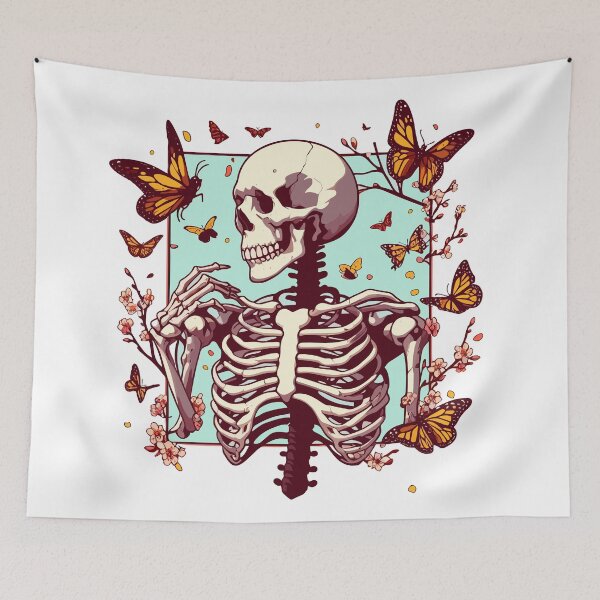 Item preview, Bones flowers and butterflies designed and sold by TomFrontierArt.