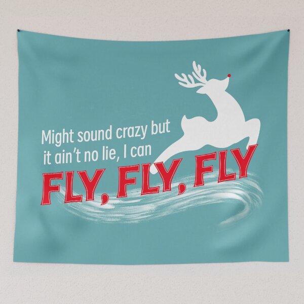Item preview, Ain’t No Lie, Reindeer Fly, Fly, Fly! designed and sold by beestonestudio.