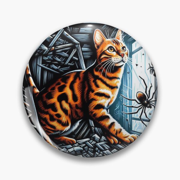 Artikelvorschau, Attic Arachnophobia Halloween-Expedition der Bengalkatze entworfen und verkauft von Wonderall.