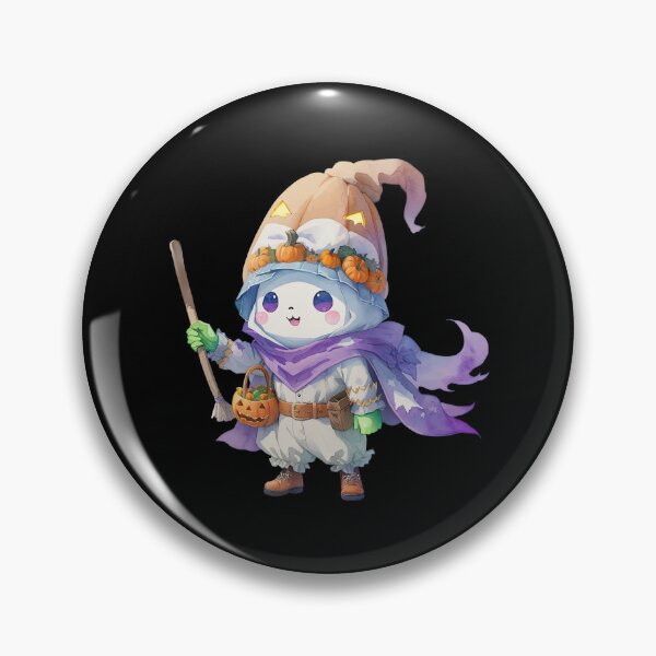 Item preview, Ghost with Broom and Pumpkin Basket designed and sold by pixclipart.