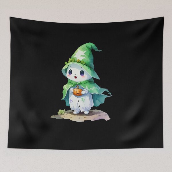 Item preview, Green-Hatted Cartoon with Pumpkin designed and sold by pixclipart.