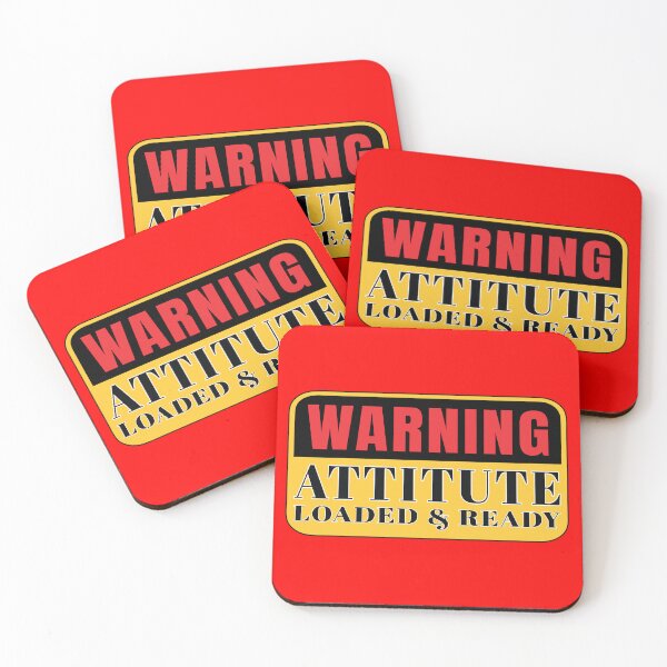 Item preview, Fun warning cautious message attitude loaded and ready designed and sold by Harlake.