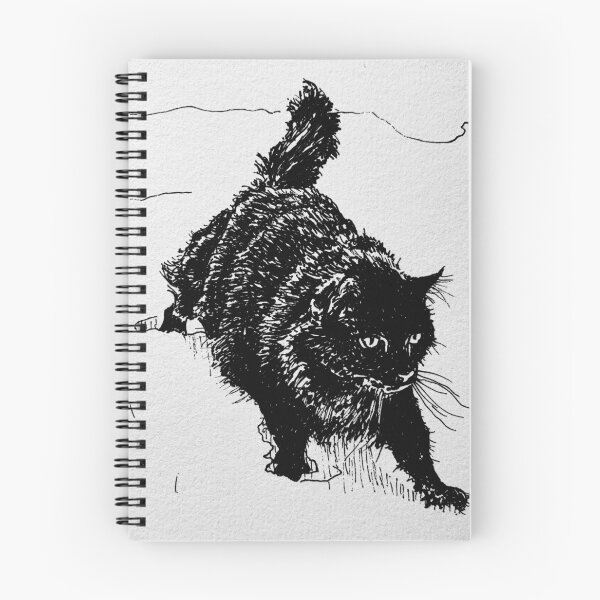 Item preview, Gato negro esponjoso en la nieve designed and sold by racheldittrich.