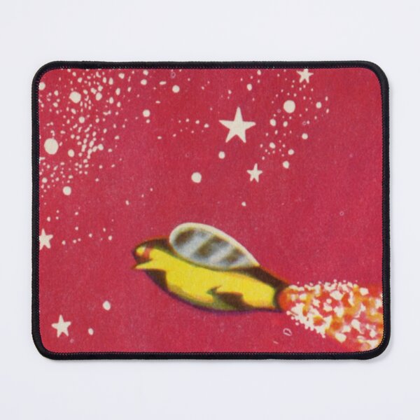 Item preview, Retro 50's Space Ship Flying Through Red Space designed and sold by DukeGroovy.