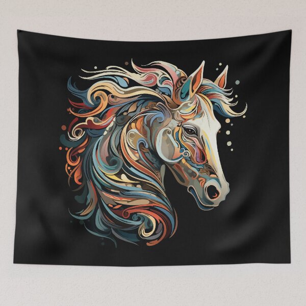 Item preview, Art horse abstract colorful designed and sold by Andrea-Design.