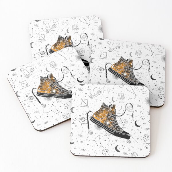 Item preview, Gemini high tops - Space canvas designed and sold by MickeyEdwards.