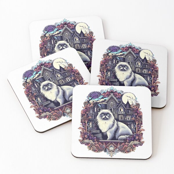 Item preview, Mansion of Enchantment Himalayan Cat's Halloween Escape designed and sold by Wonderall.