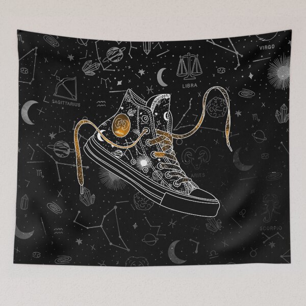 Item preview, Gemini high tops - Space laces designed and sold by MickeyEdwards.