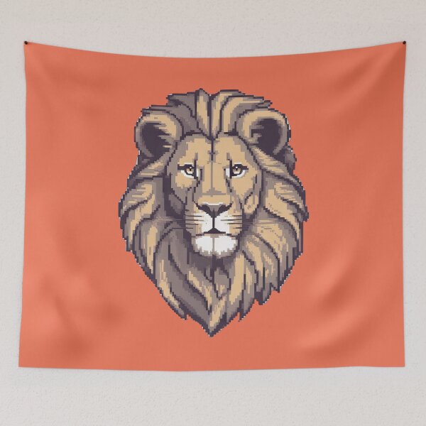 Item preview, Pixel Art Brave Lion, 8 Bite Game designed and sold by Bilisik.