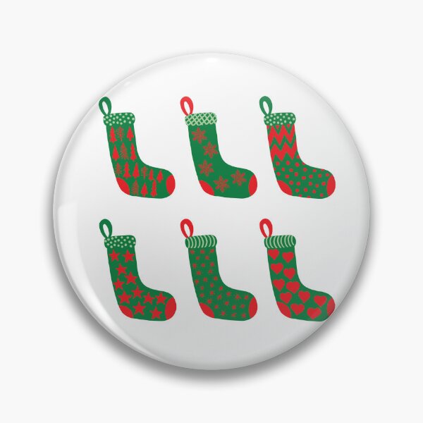 Item preview, Modern Crimson Red and Green Christmas Stockings  designed and sold by MoorePatterns.