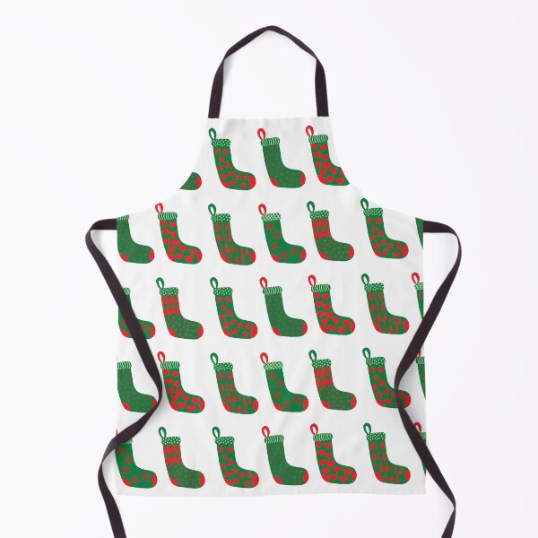 Item preview, Modern Crimson Red and Green Christmas Stockings designed and sold by MoorePatterns.