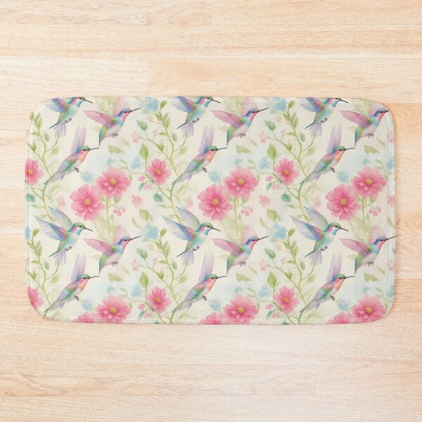 Item preview, Watercolor Hummingbirds, Watercolor Colibri.  Watercolor Vintage decorative pattern. Wild exotic birds on flowers   pattern  designed and sold by Victoria Riabov.