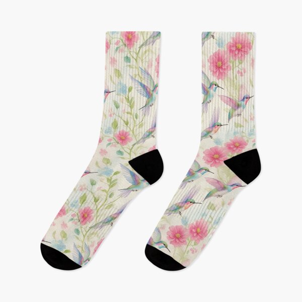 Item preview, Watercolor Hummingbirds, Watercolor Colibri.  Watercolor Vintage decorative pattern. Wild exotic birds on flowers   pattern  designed and sold by Victoria Riabov.