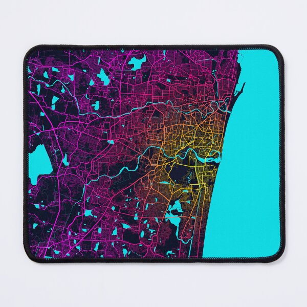 Item preview, Chennai City Map of India - Neon designed and sold by deMAP.