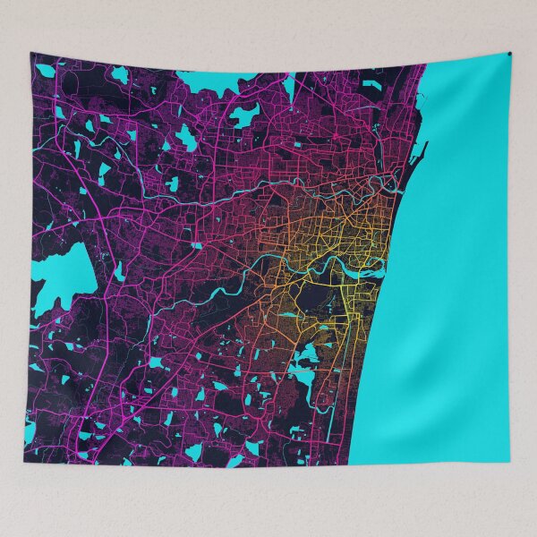 Item preview, Chennai City Map of India - Neon designed and sold by deMAP.