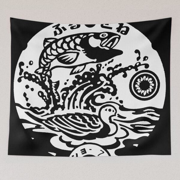 Item preview, Fish and Duck on Manholein Japan - White designed and sold by mattraski.