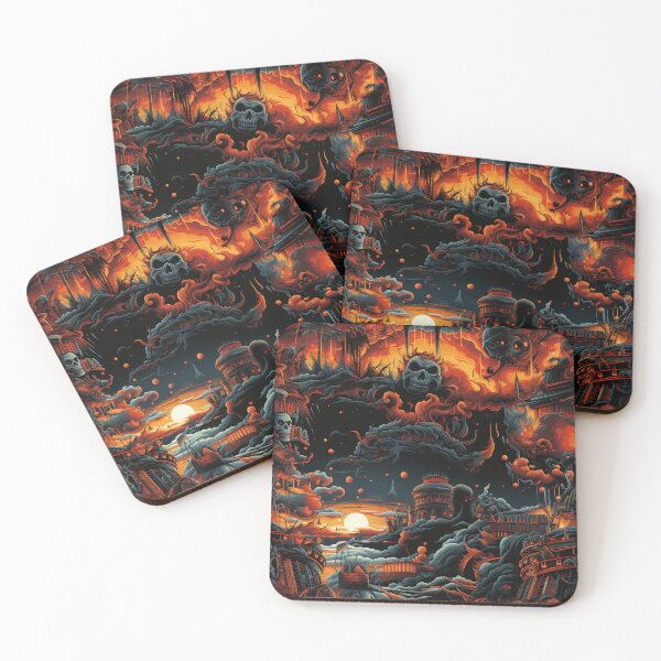 Item preview, Spooky carnival ride linocut delivers Halloween thrills and chills designed and sold by StrawberryJolly.