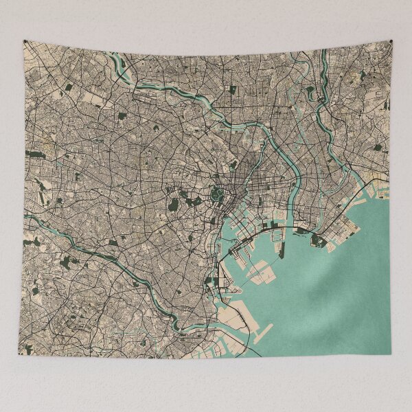 Item preview, Tokyo City Map of Japan - Vintage designed and sold by deMAP.