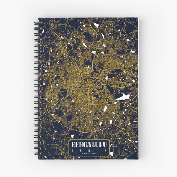 Item preview, Bengaluru City Map of India - Gold Art Deco designed and sold by deMAP.