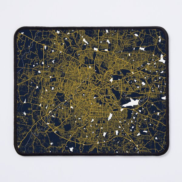 Item preview, Bengaluru City Map of India - Gold Art Deco designed and sold by deMAP.