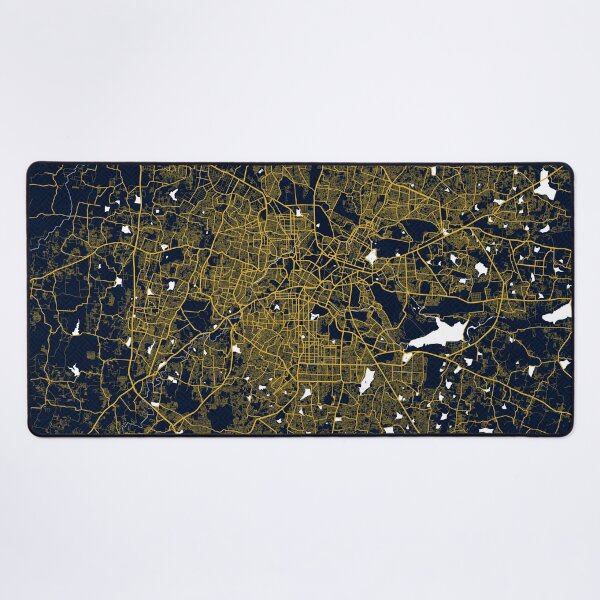 Item preview, Bengaluru City Map of India - Gold Art Deco designed and sold by deMAP.
