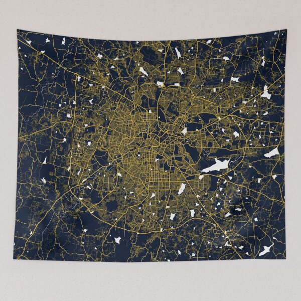 Item preview, Bengaluru City Map of India - Gold Art Deco designed and sold by deMAP.