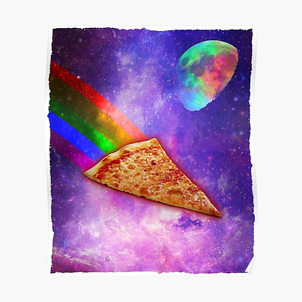 Rainbow Pizza Posters Redbubble - rainbow space obby roblox
